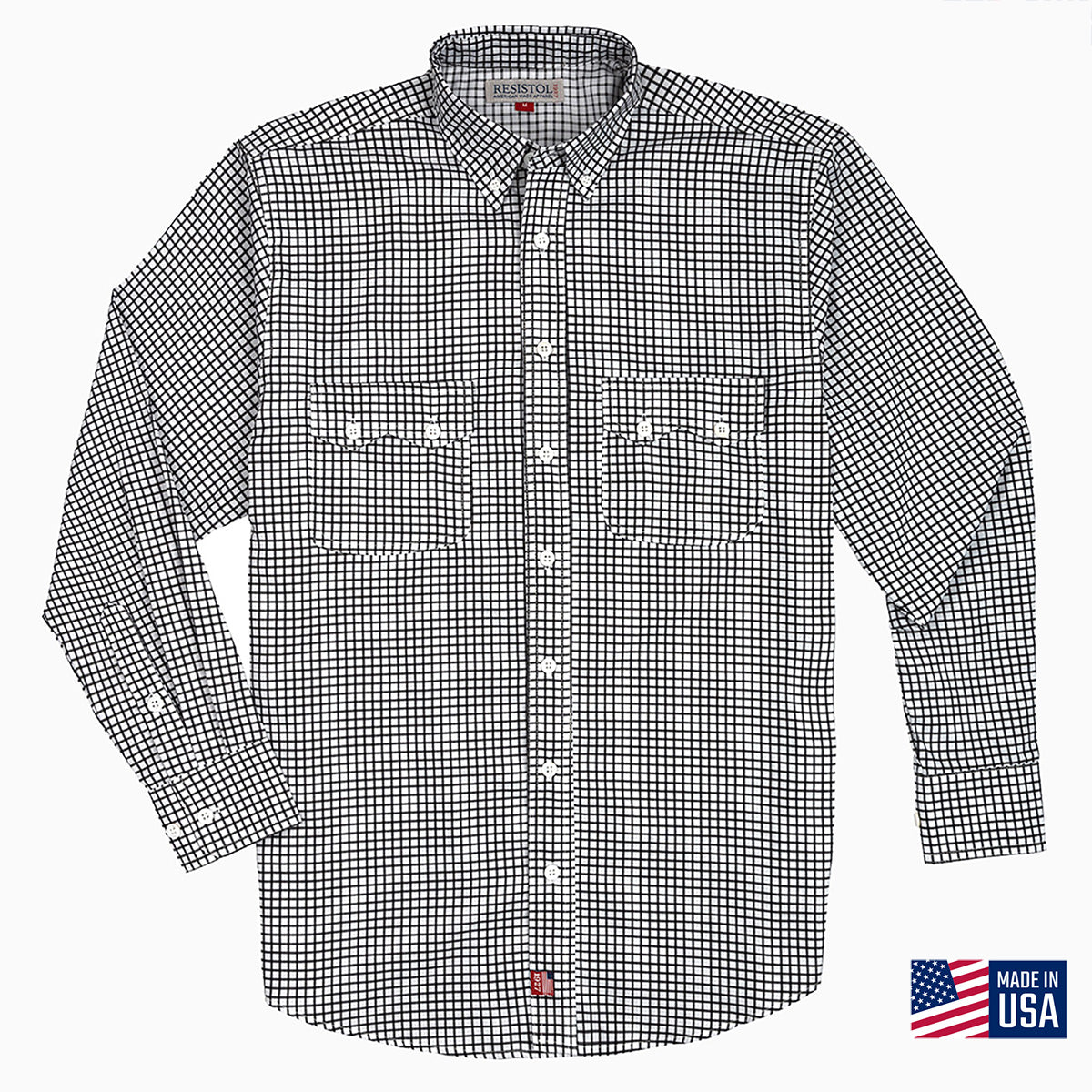 made in usa mens dress shirts Classic White Twill Made in USA Dress Shirt 15.5 / 32/33