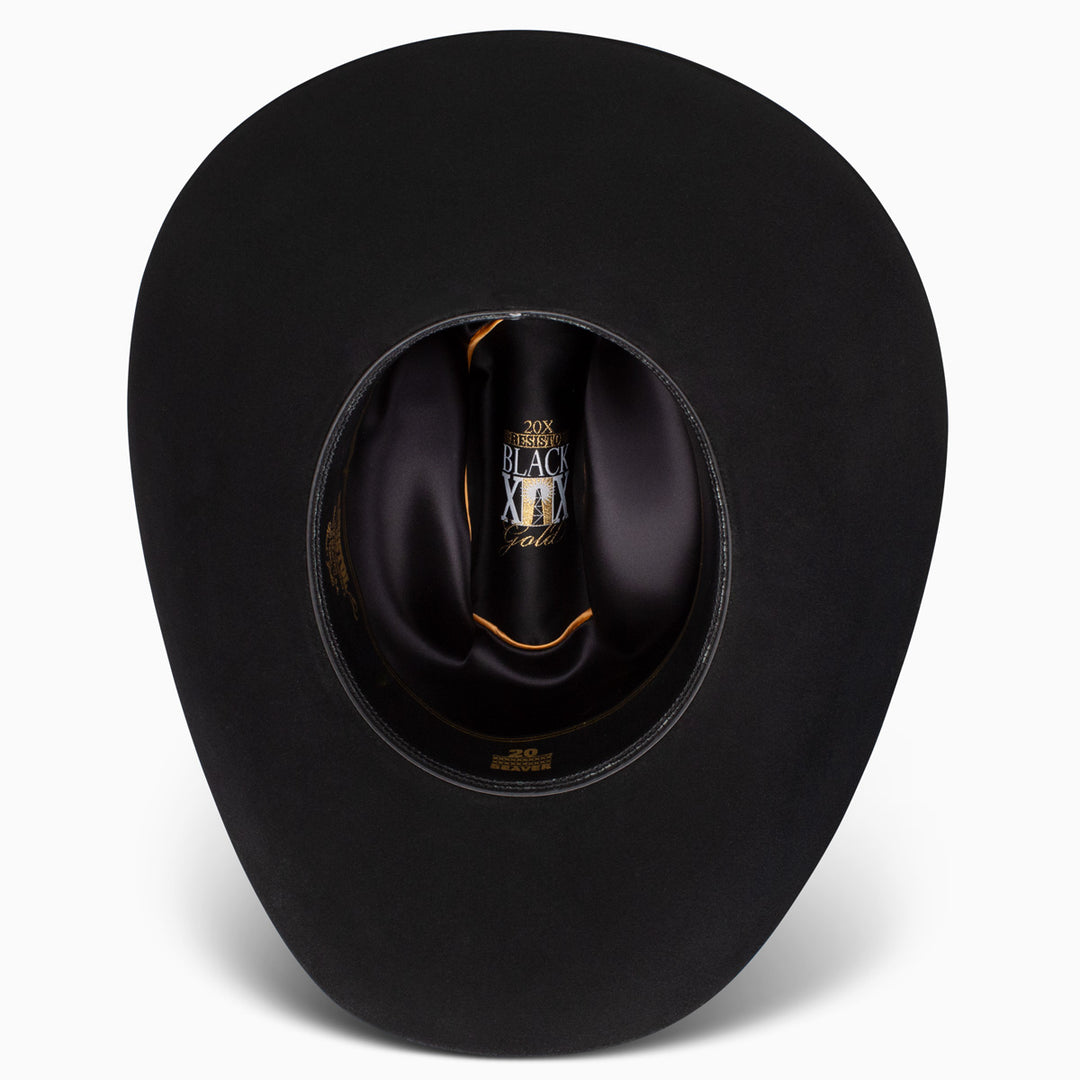 20X Black Gold Cowboy Hat - RESISTOL Cowboy Hats
