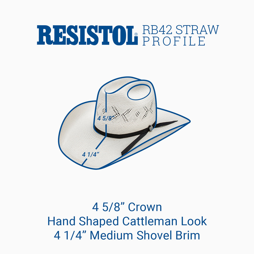 20X Reins RB Profile Cowboy Hat - RESISTOL Cowboy Hats