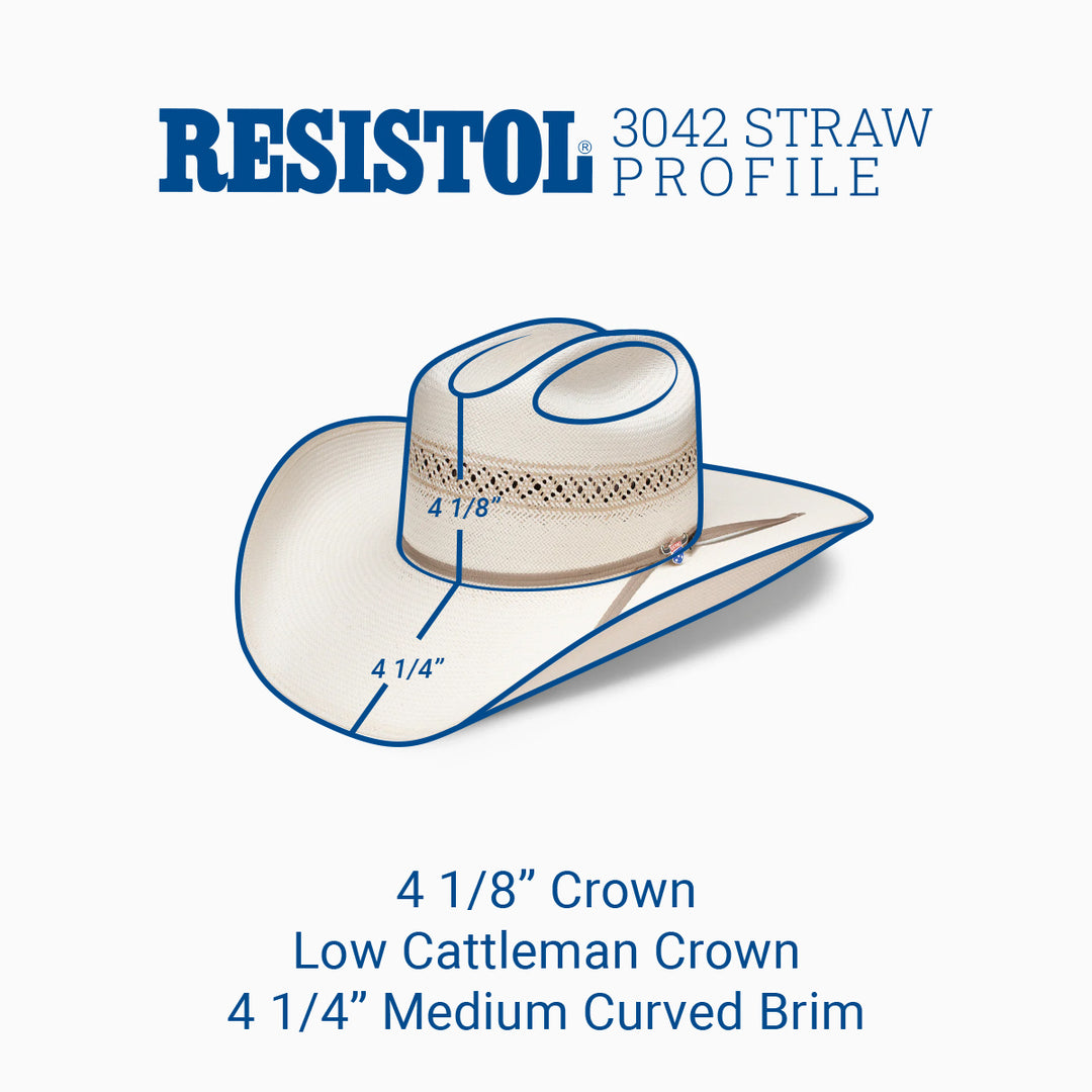 20X Wildfire 30 Profile - USTRC Cowboy Hat - RESISTOL Cowboy Hats
