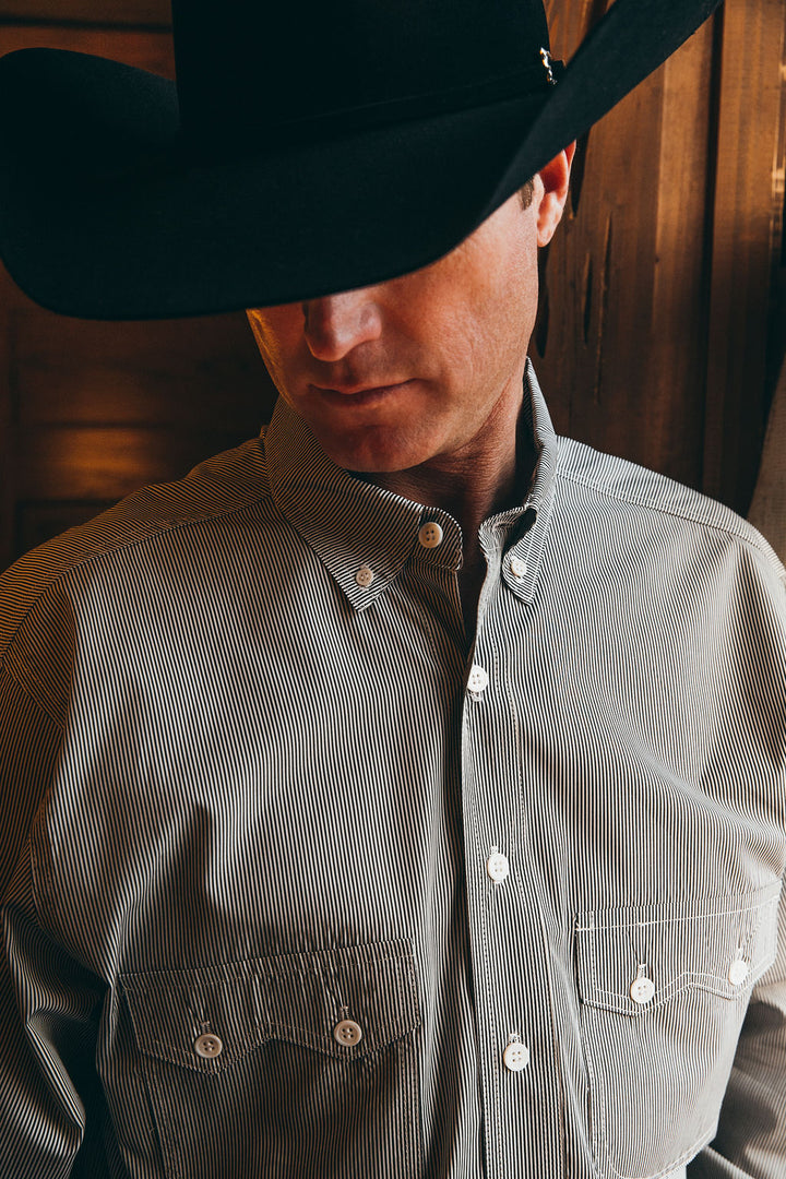 Resistol Pinstripe Dress Shirt - RESISTOL