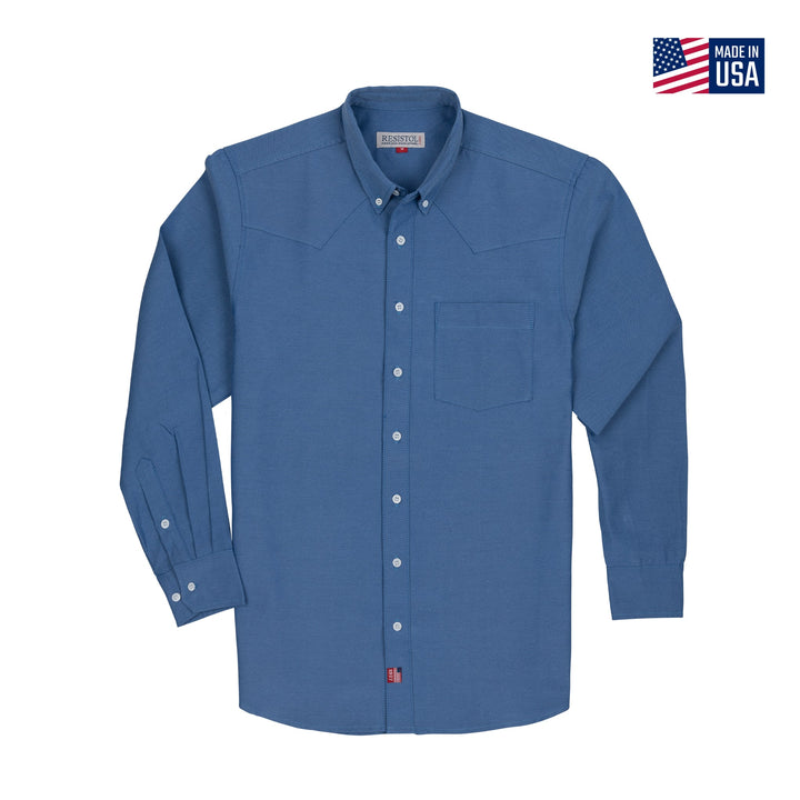 Resistol Oxford Dress French Blue Single Pocket - RESISTOL
