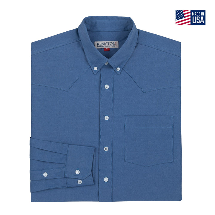 Resistol Oxford Dress French Blue Single Pocket - RESISTOL