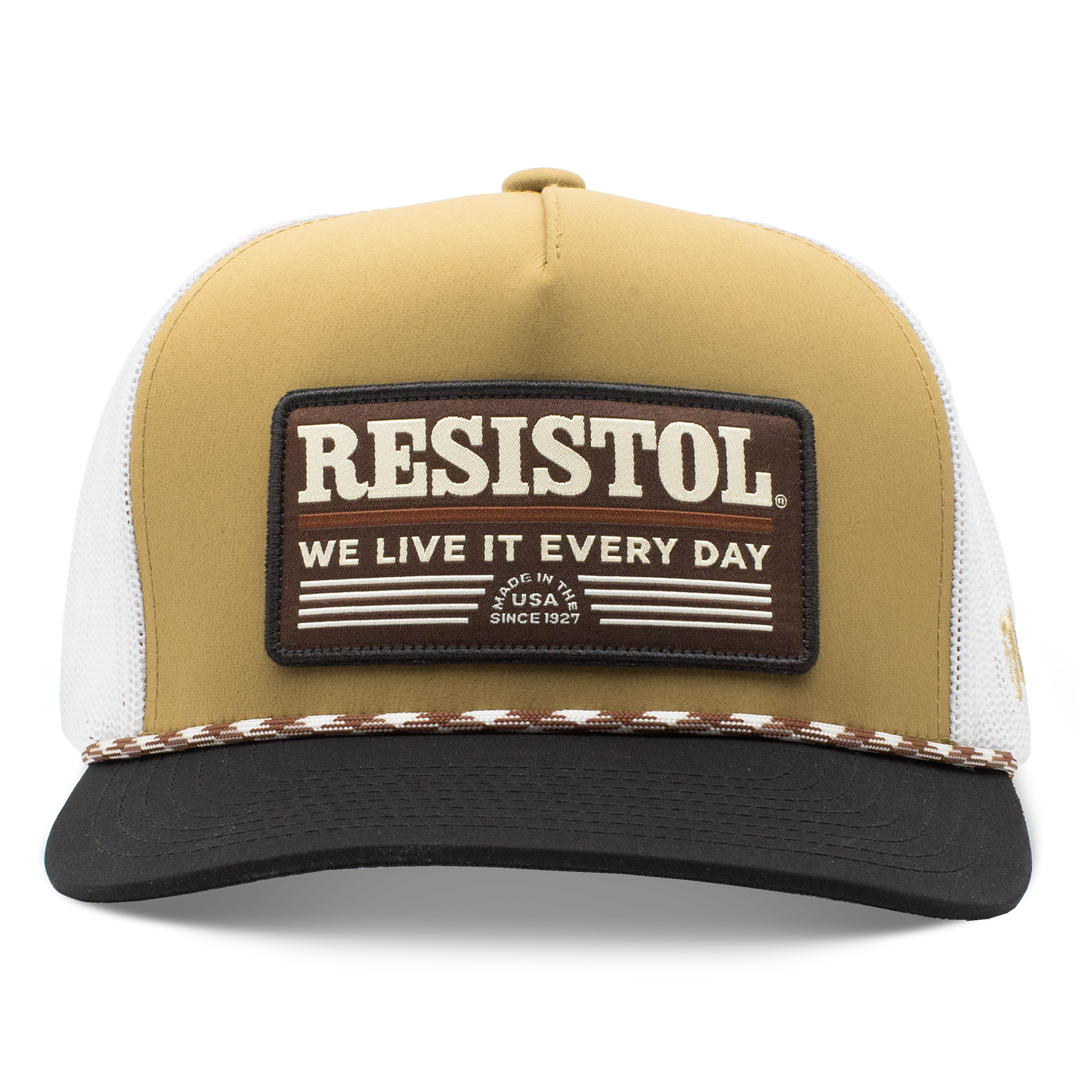 Hooey Resistol - Tan Patch Rope Trucker Cap - RESISTOL Cowboy Hats