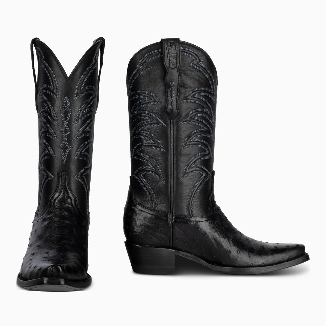 Black Full Quill Ostrich - Women's Pointed - RESISTOL Cowboy Hats