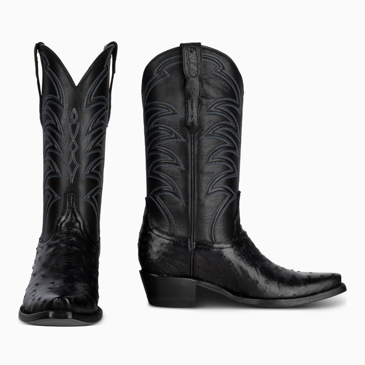 Black Full Quill Ostrich - Women's Pointed - RESISTOL Cowboy Hats