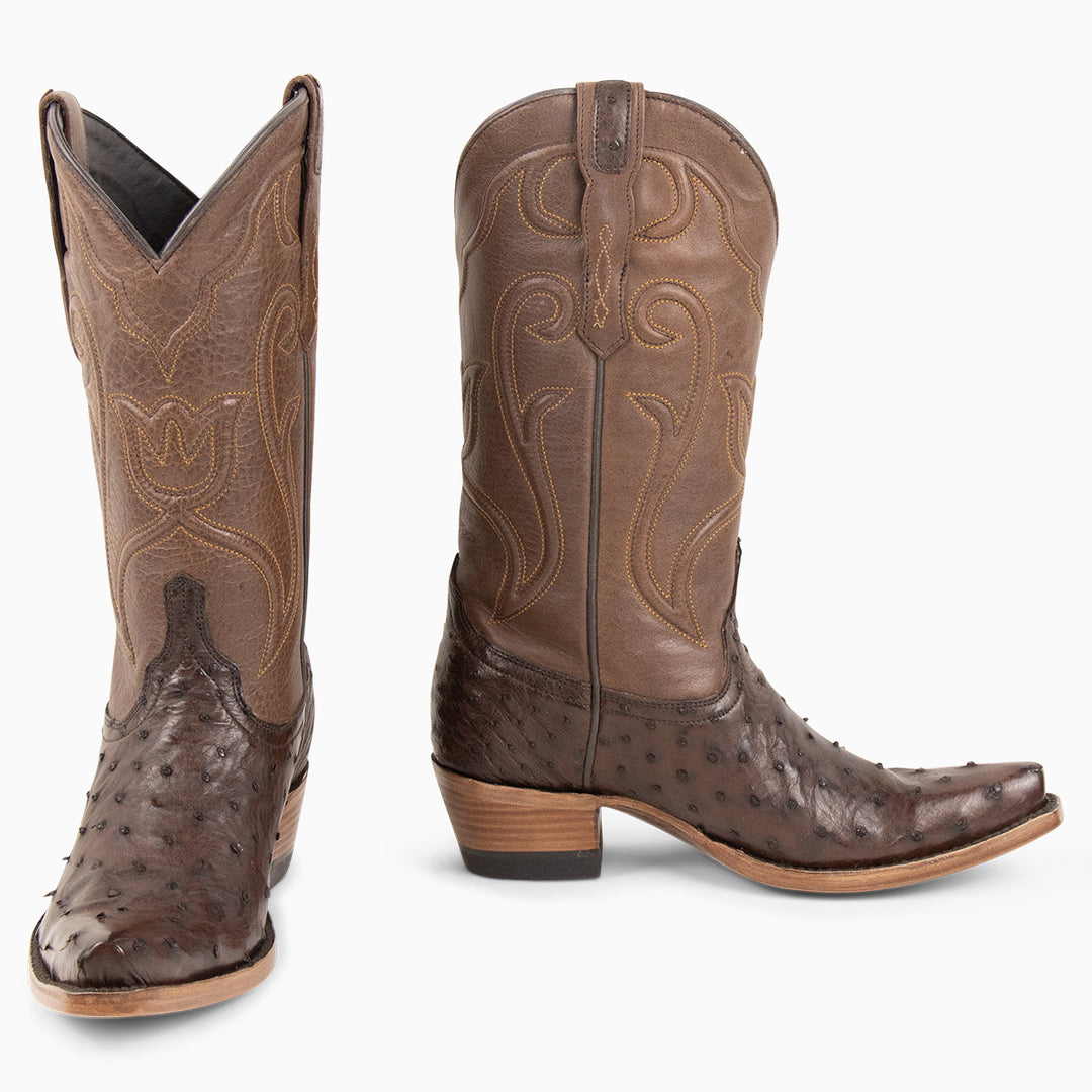 Brown Full Quill Ostrich - Women's Pointed - RESISTOL Cowboy Hats
