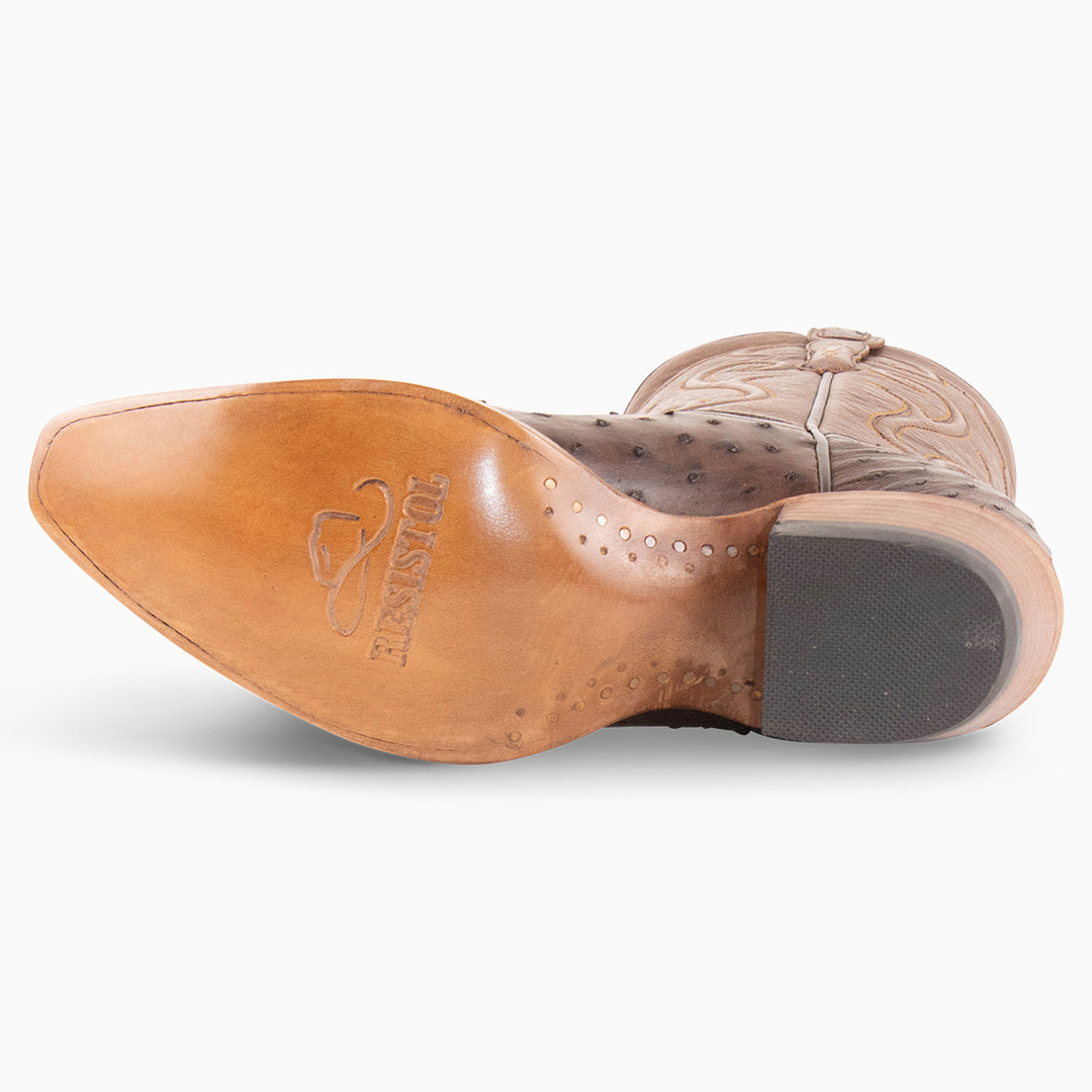 Brown Full Quill Ostrich - Women's Pointed - RESISTOL Cowboy Hats