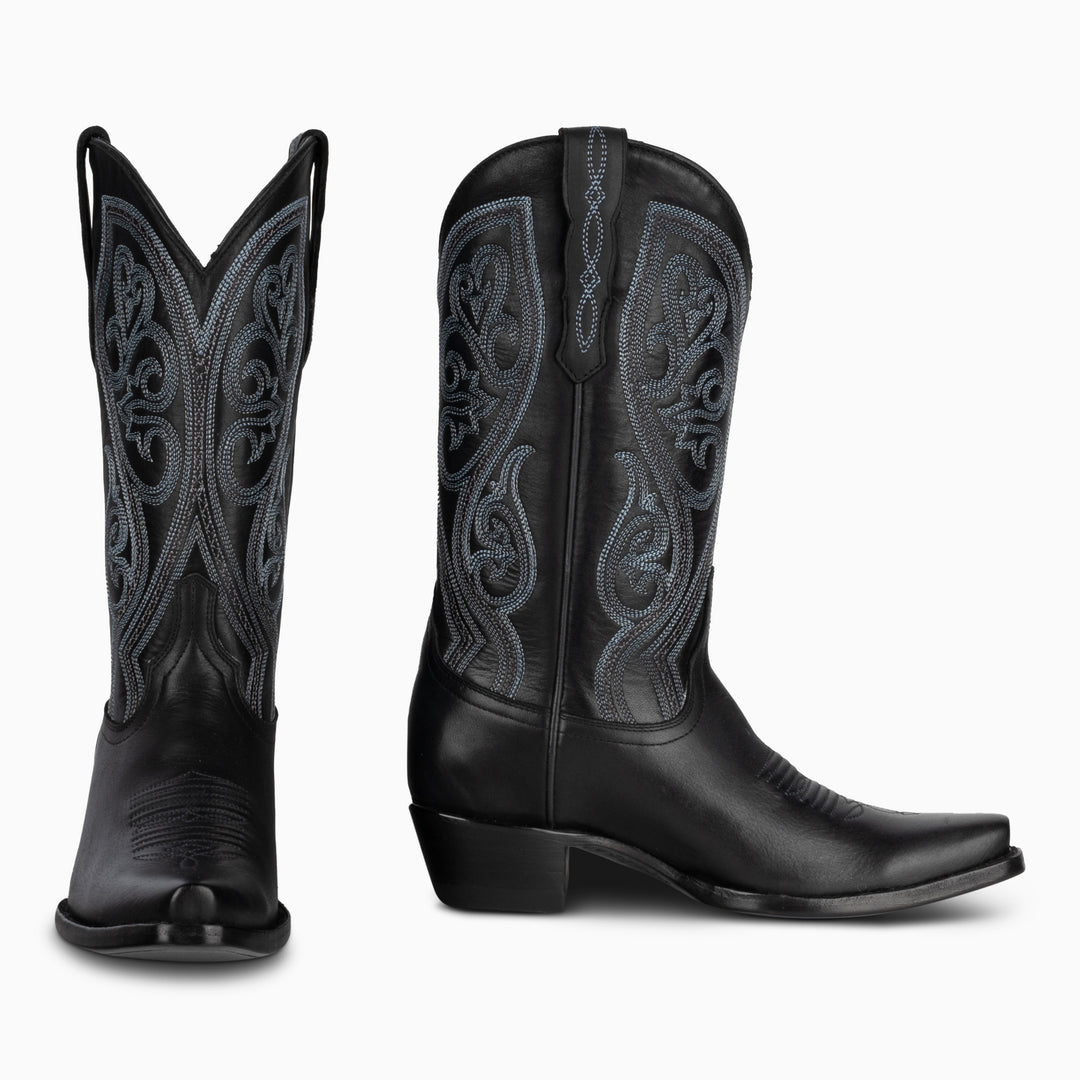 Black Jersey Cowhide - Women's Pointed - RESISTOL Cowboy Hats
