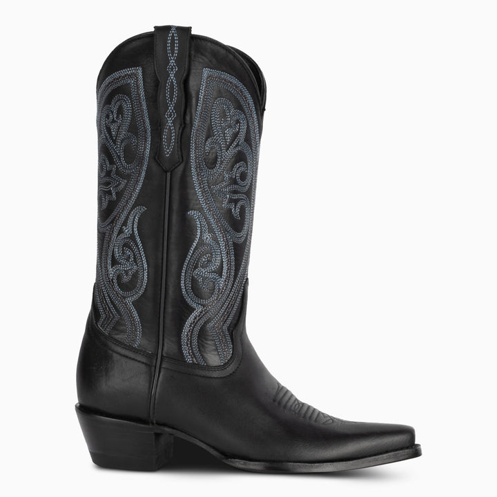 Black Jersey Cowhide - Women's Pointed - RESISTOL Cowboy Hats