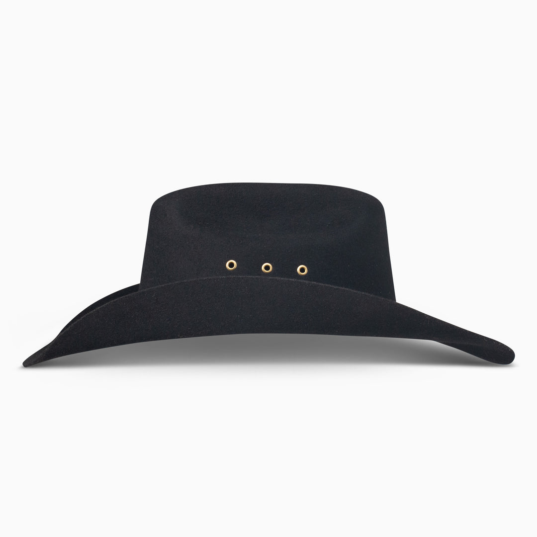 Black Wool Felt Traditional Top Hat – Satin Lined, Cotswold Country Hats (5½")