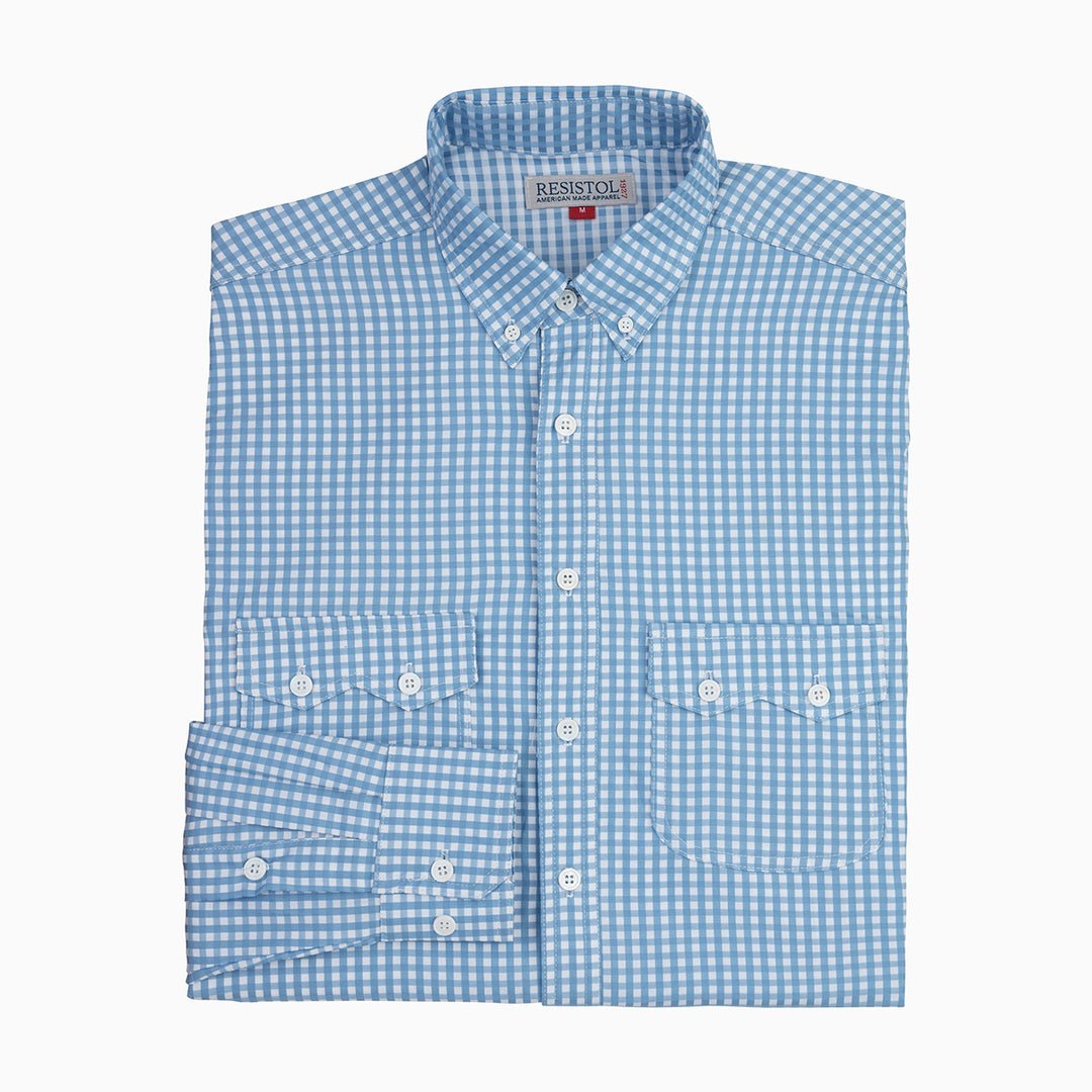 Resistol Gingham Dress Shirt - L Resistol Gingham Dress Shirt - L