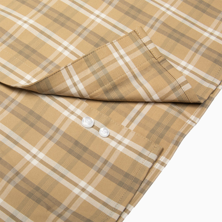 Resistol Dress Shirt - Light Brown Plaid - RESISTOL Cowboy Hats