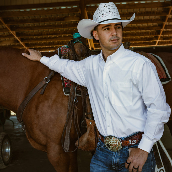 Resistol Dress Shirt - White - RESISTOL Cowboy Hats