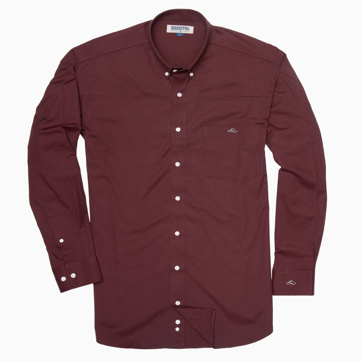 Resistol Dress Shirt - Wine - RESISTOL Cowboy Hats