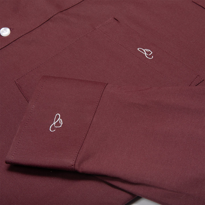 Resistol Dress Shirt - Wine - RESISTOL Cowboy Hats