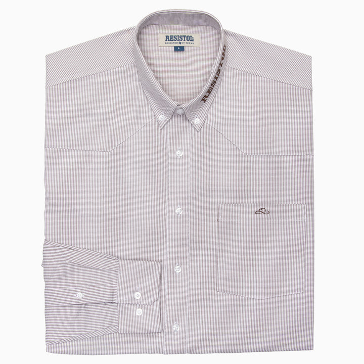 Resistol Marketing Shirt - Grey Pinstripe - RESISTOL Cowboy Hats