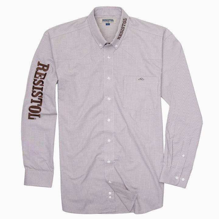 Resistol Marketing Shirt - Grey Pinstripe - RESISTOL Cowboy Hats