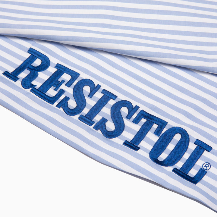 Resistol Marketing Shirt - Blue & White Stripe - RESISTOL Cowboy Hats