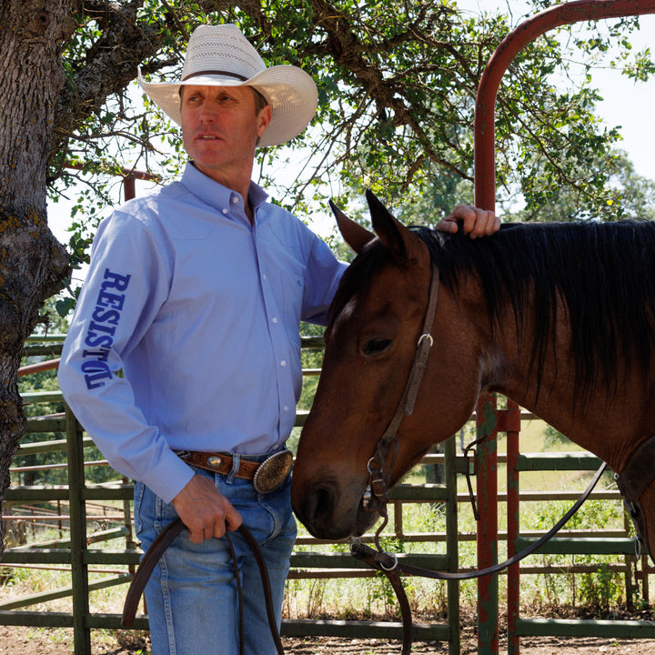 Resistol Marketing Shirt - Light Blue - RESISTOL Cowboy Hats