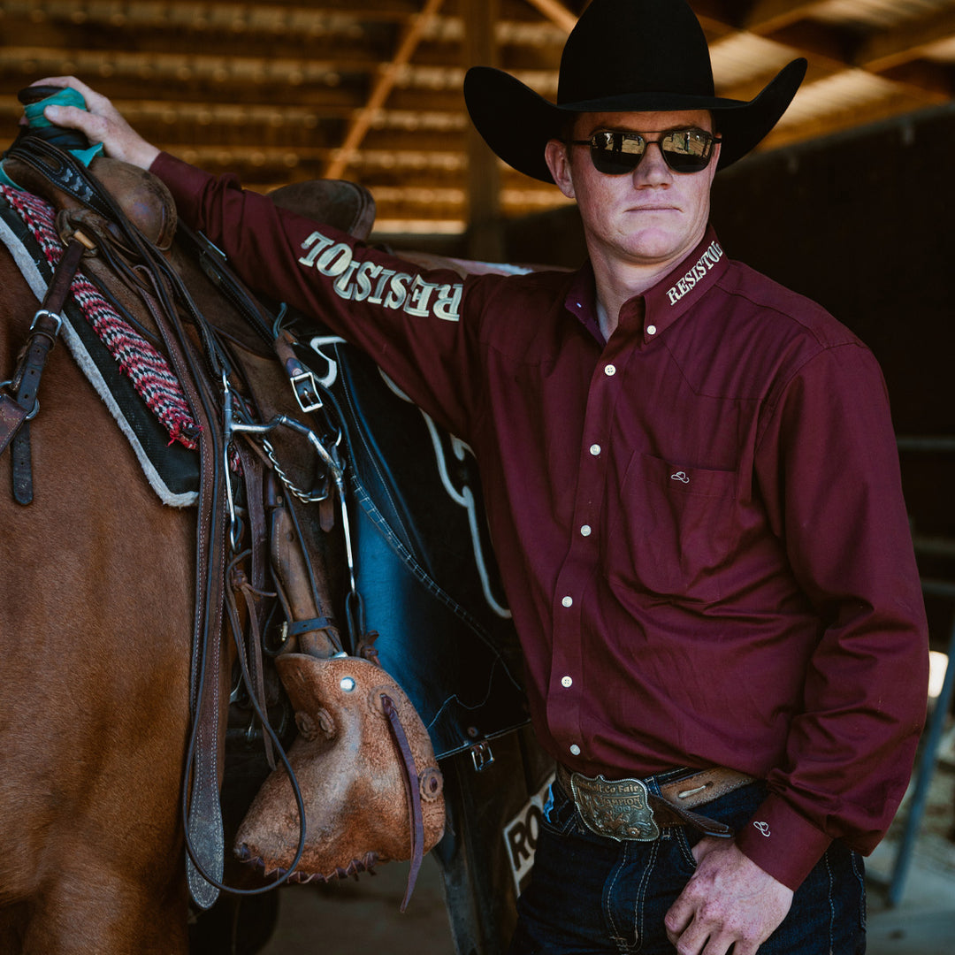 Resistol Marketing Shirt - Wine - RESISTOL Cowboy Hats