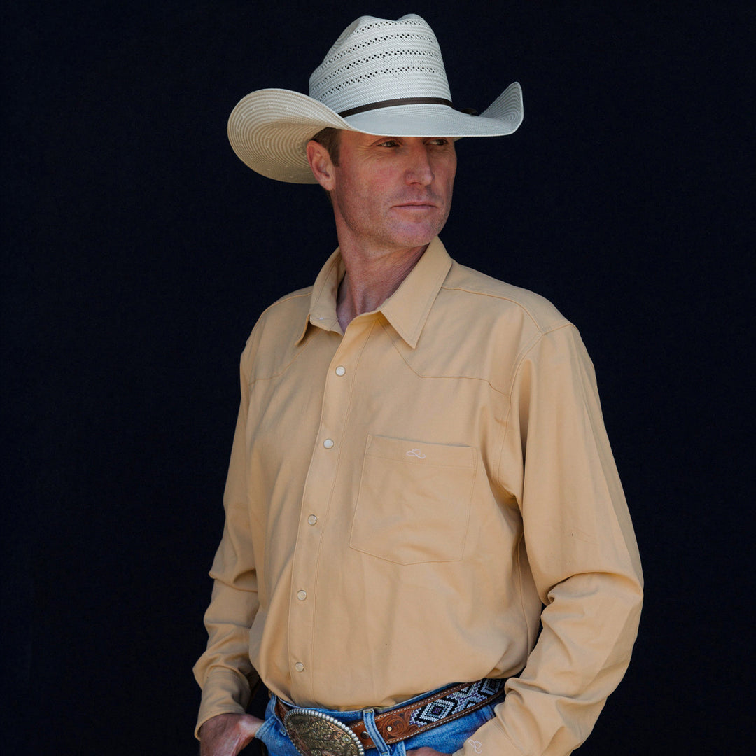 Resistol Performance Shirt - Tan - RESISTOL Cowboy Hats