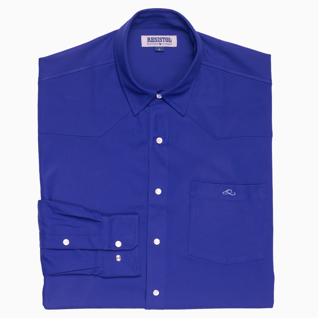 Resistol Performance Shirt - Blue - RESISTOL Cowboy Hats