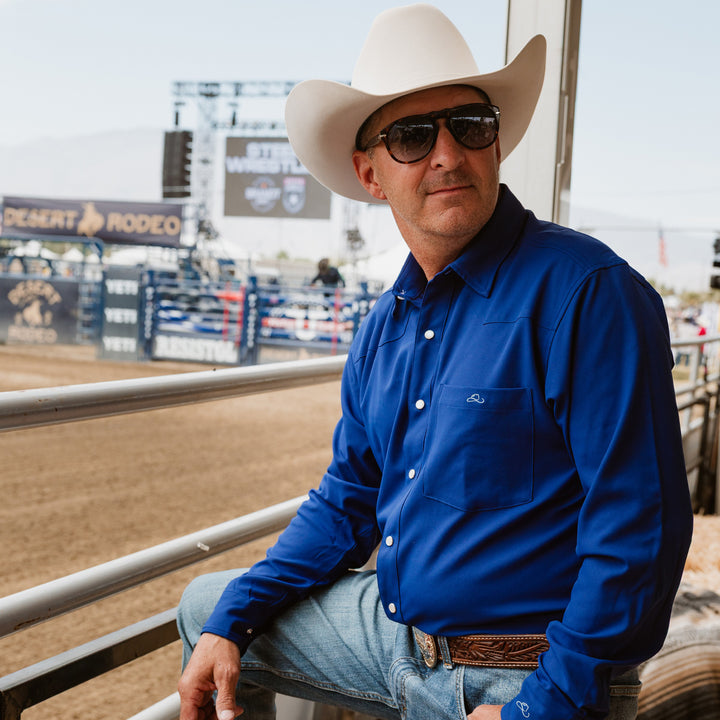 Resistol Performance Shirt - Blue - RESISTOL Cowboy Hats