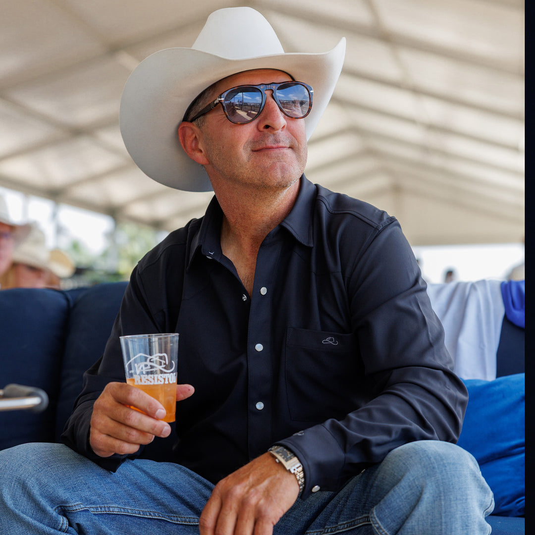 Resistol Performance Shirt - Dark Grey - RESISTOL Cowboy Hats