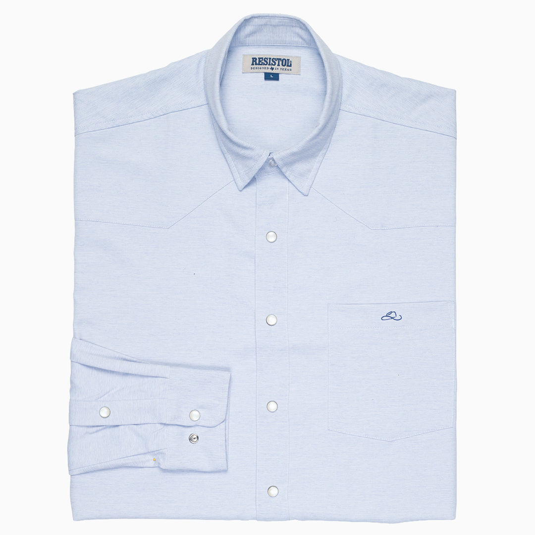Resistol Performance Shirt - Light Blue - RESISTOL Cowboy Hats