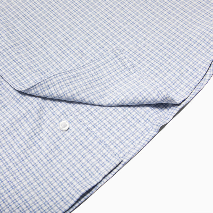 Resistol Performance Shirt - Blue and White Grid - RESISTOL Cowboy Hats