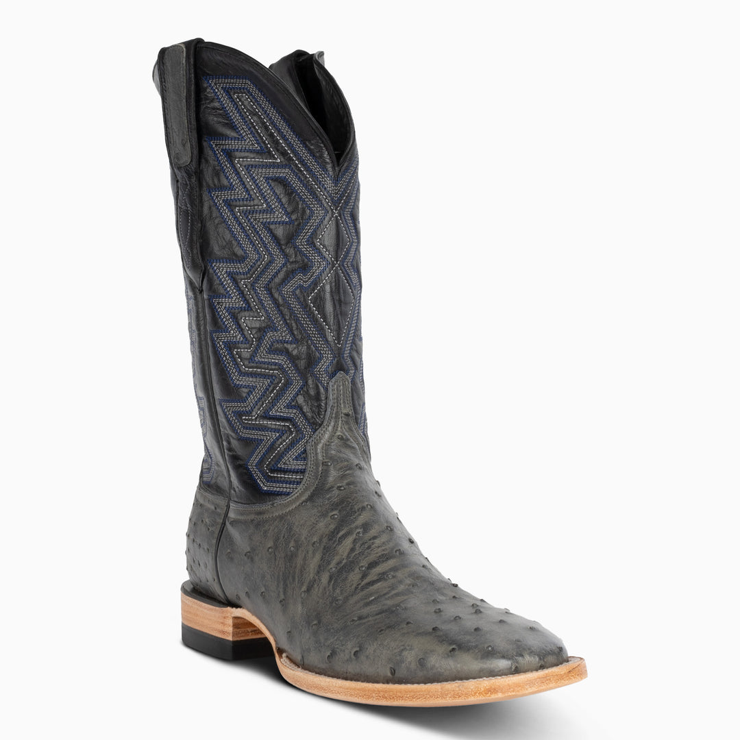 Grey Full Quill Ostrich - Square
