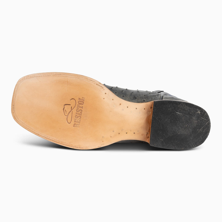 Grey Full Quill Ostrich - Square