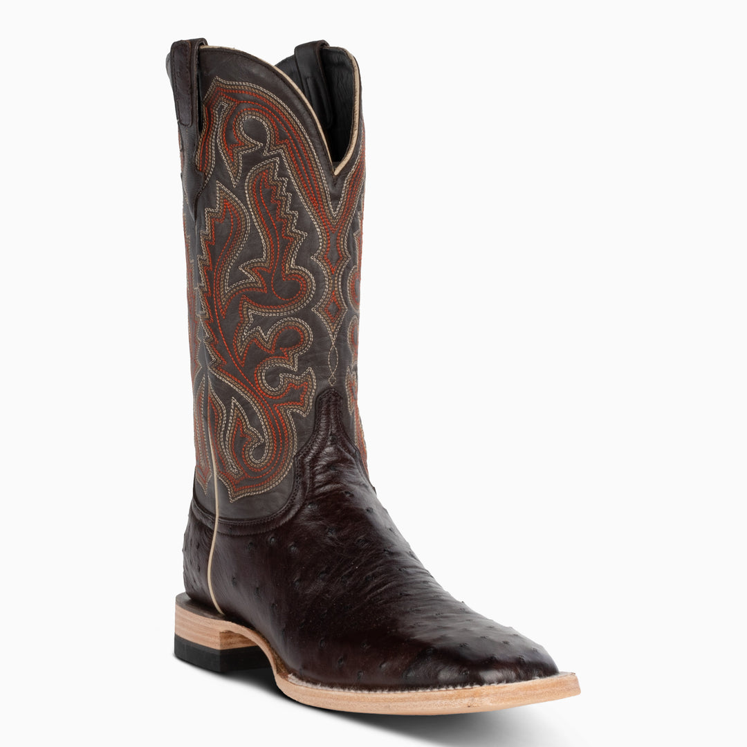 Nicotine Full Quill Ostrich - Square - RESISTOL Cowboy Hats