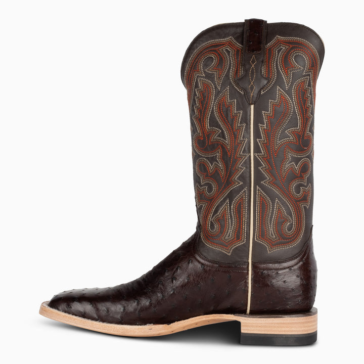 Nicotine Full Quill Ostrich - Square - RESISTOL Cowboy Hats