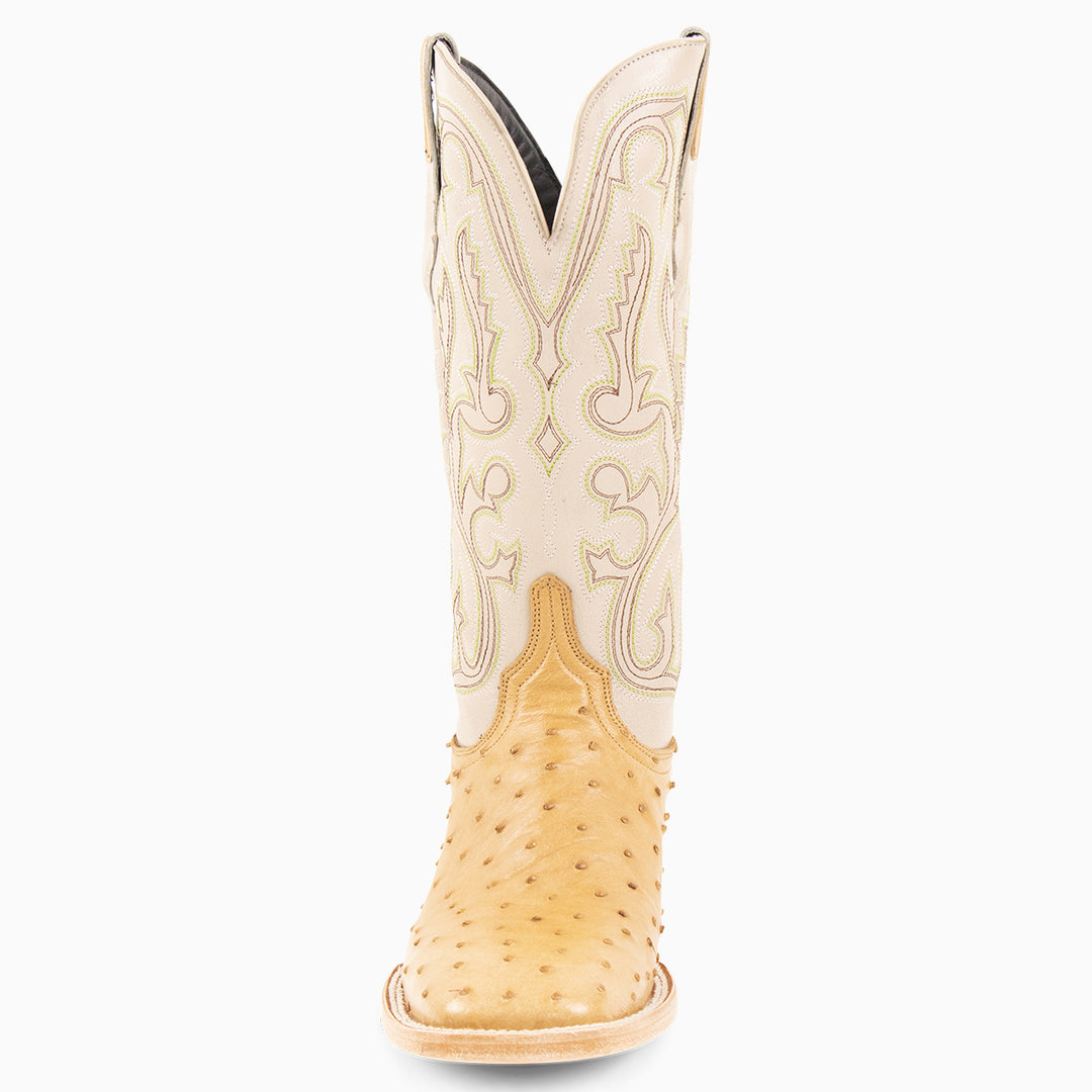 Saddle Tan Full Quill Ostrich - Square - RESISTOL Cowboy Hats