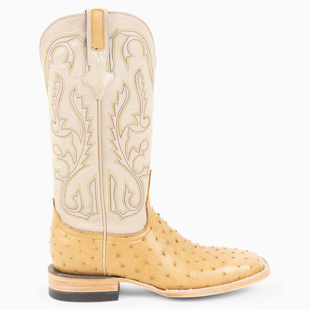 Saddle Tan Full Quill Ostrich - Square - RESISTOL Cowboy Hats