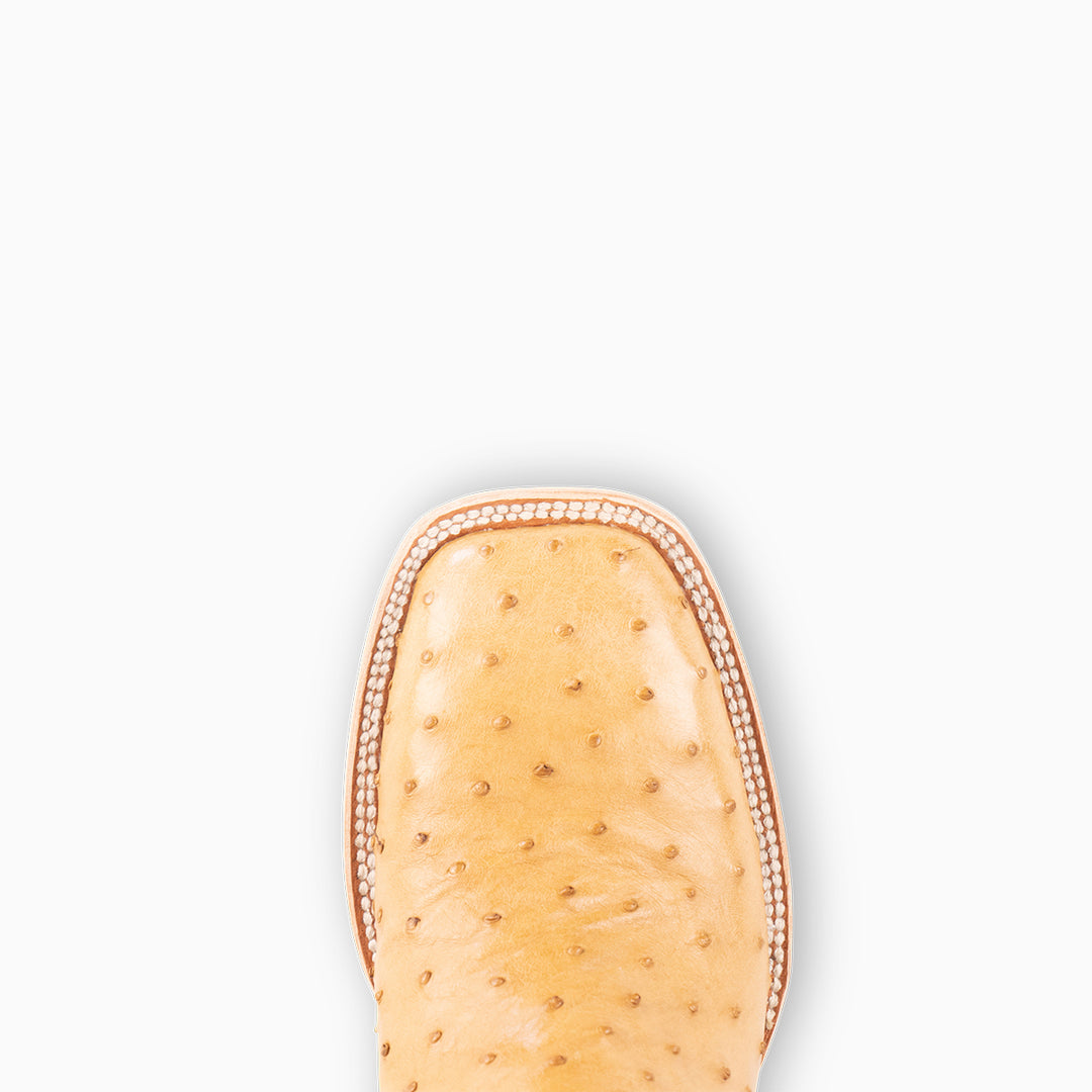 Saddle Tan Full Quill Ostrich - Square - RESISTOL Cowboy Hats