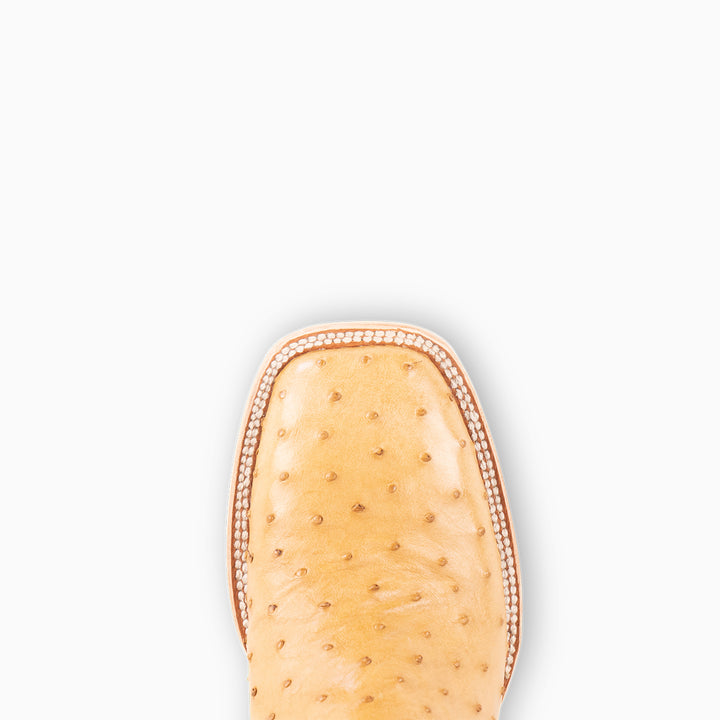 Saddle Tan Full Quill Ostrich - Square - RESISTOL Cowboy Hats