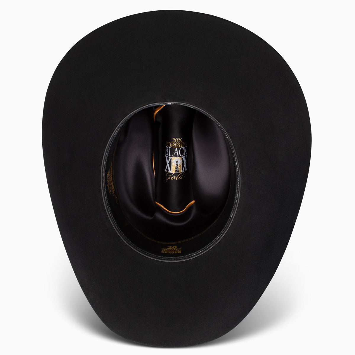 20X Black Gold Cowboy Hat