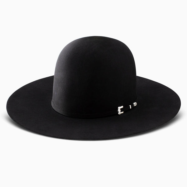 20X Black Gold Open Crown Cowboy Hat – RESISTOL display picture 1
