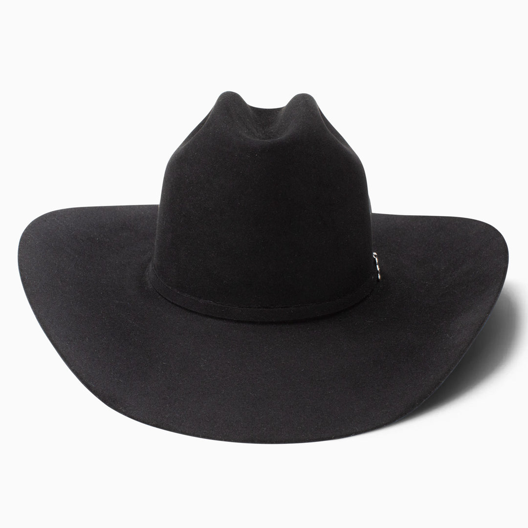 Resistol 20X Black Gold Open Crown Black Felt Cowboy Hat