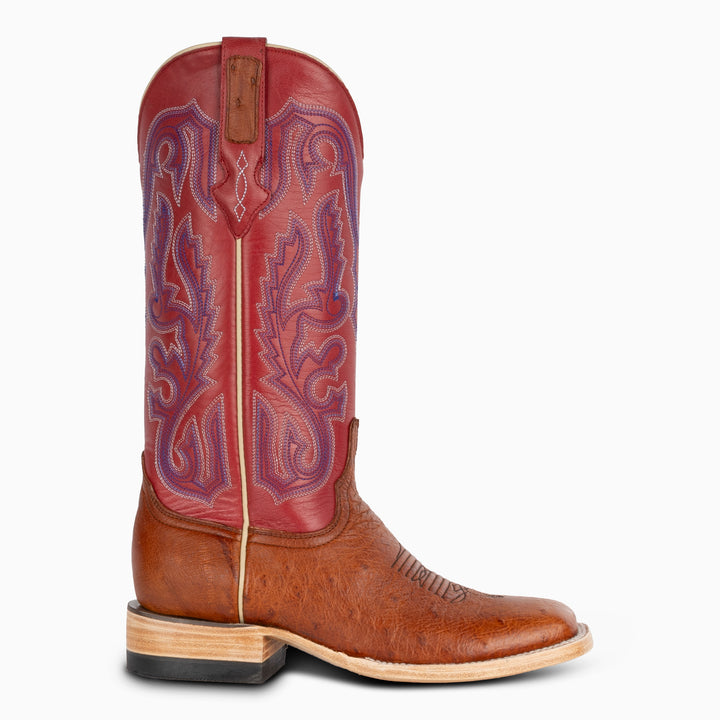 Cognac Smooth Ostrich - Woman's Square - RESISTOL Cowboy Hats