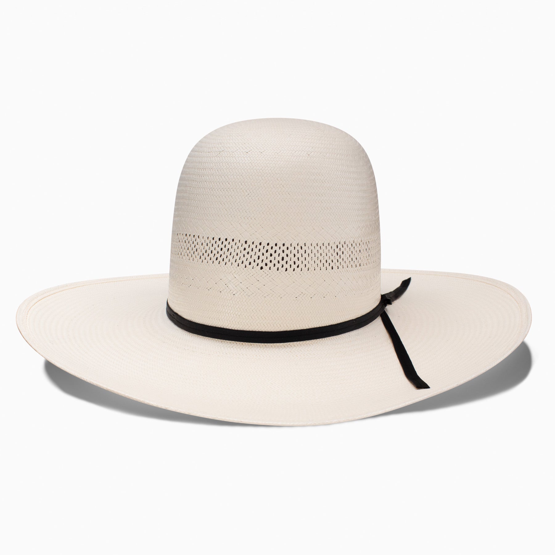 Flat brim best sale straw cowboy hat