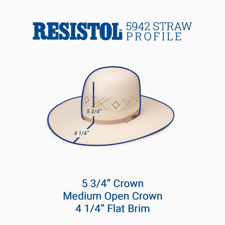 20X Martel Open Crown Cowboy Hat - RESISTOL Cowboy Hats