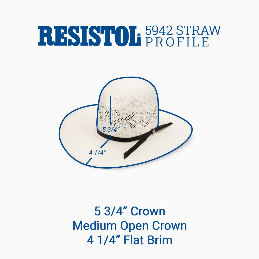 20X Reins Open Crown Cowboy Hat - RESISTOL Cowboy Hats