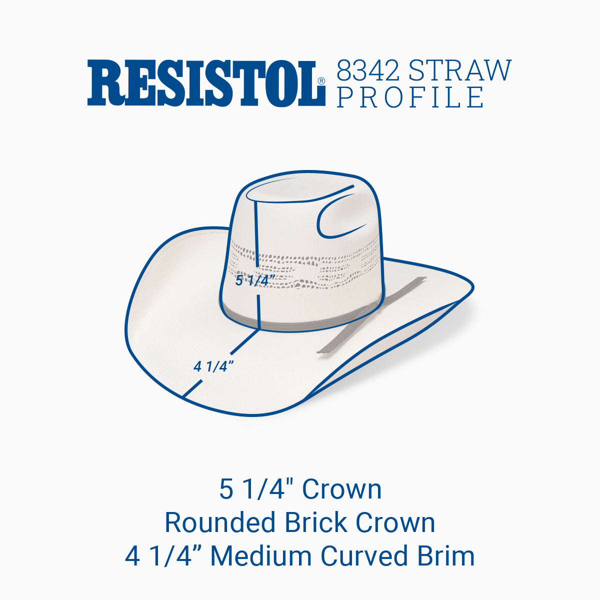 帽子 RESISTOL CATTLEMAN 4xxx Resistol: 20X Dakota Ridge Straw Hat 4 1/4″ Brim (Pre-Shaped