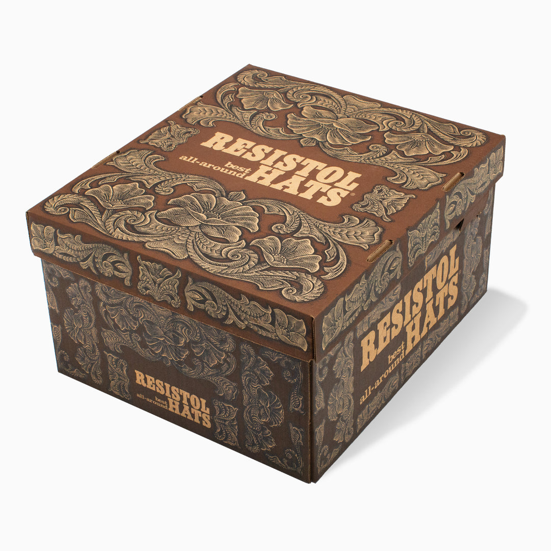 Resistol Tooled Hat Box - RESISTOL Cowboy Hats