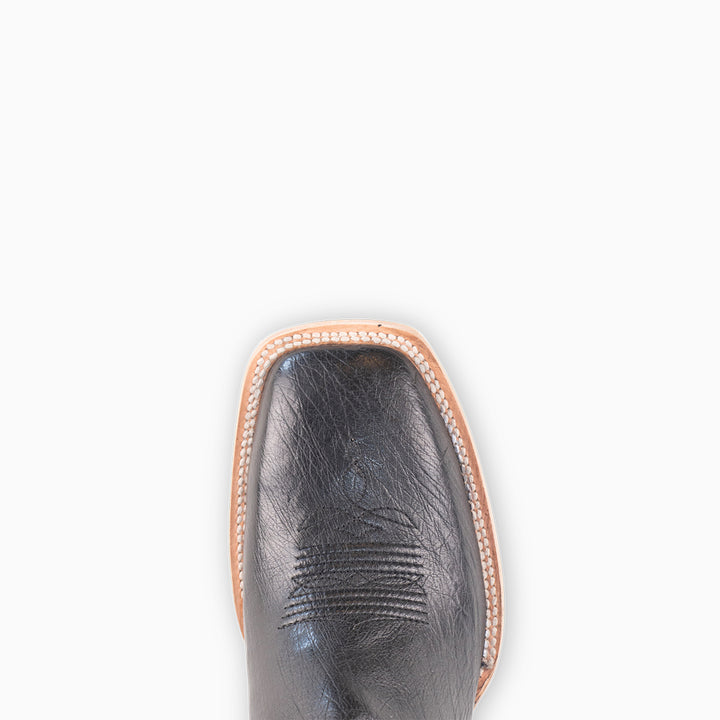 Black Smooth Ostrich - Square
